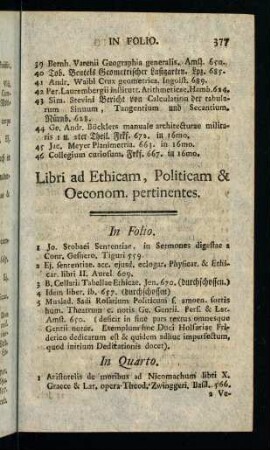 377-393, Libri ad Ethicam, Politicam & Oeconom. pertinentes