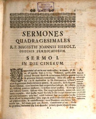 Discipulus Redivivus: Seu Sermones Discipuli Dominicales Quadragesimales Et Festivales, Cum Promptuario Exemplorum : Opus ante trecentos annos a pio & docto sacerdote Ordinis Praedicatorum conscriptum; Concionatoribus, Parochis, Religiosis, pœnitentibus, aliisque piè in Christo vivere volentibus utilissimum: Nunc ad repetitam multorum instantiam ab innumeris erroribus typographicis & taediosis abbreviaturis studiose purgatum, notis marginalibus illustratum, necessariis Exordiis & Epilogis auctum, ... Cui praemittitur Directorium Dominicale Et Festivale, ...