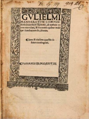 Compendiosa Dialectices Epitome