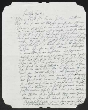 Brief von Felix Hollaender an Margarete Hauptmann