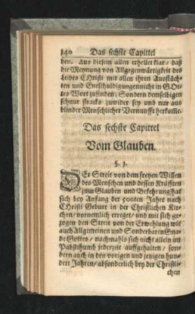 Das sechste Capittel. Vom Glauben.