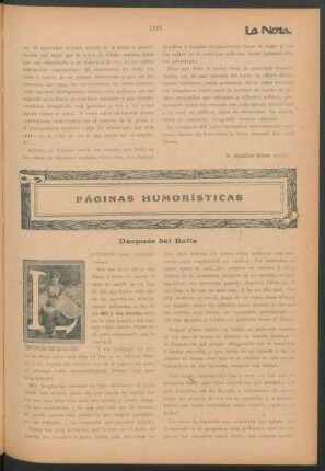 Páginas humorísticas : Después del baile