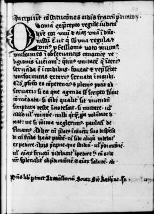 Constitutiones des Predigerordens, lat., mit alphabetischem Verzeichnis