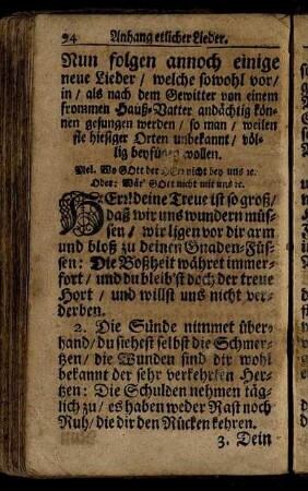 Anhang etlicher Lieder.