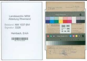 Entnazifizierung Erich Heinbach , geb. 11.08.1910 (Baufuehrer)