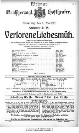 Verlorene Liebesmüh