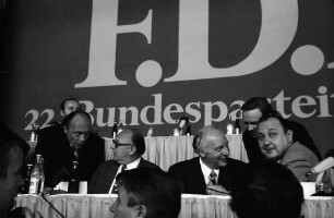 Freiburg: Stadthalle; FDP 22. Bundesparteitag, Stellvertretende Vorsitzende; Wolfgang Mischnick - Walter Scheel