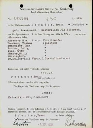 Pfender, Franz