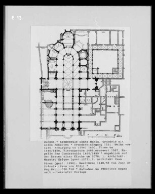 Burgos, Kathedrale Santa Maria, Grundriss mit allen Anbauten