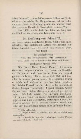 Die Erzählung vom Jahre 1758.