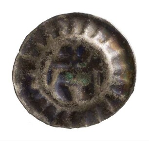 Münze, Hohlpfennig, Mitte 15. Jh