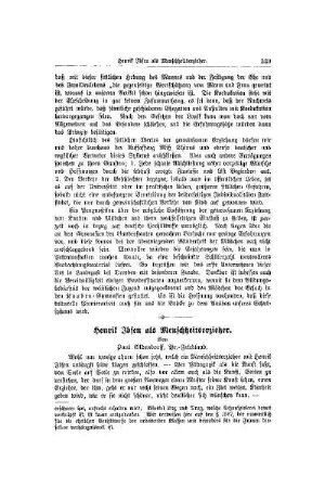 Henrik Ibsen als Menschheitserzieher