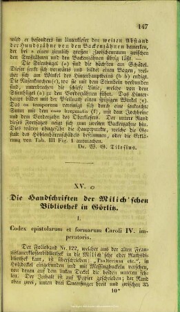 Die Handschriften der Milichs̐chen Bibliothek in Görlitz