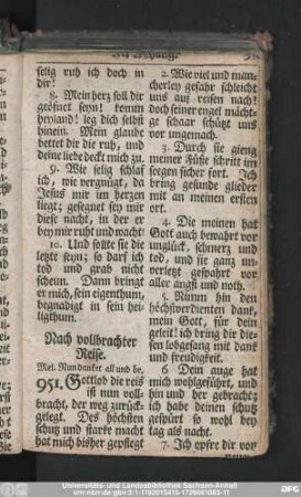 Nach vollbrachter Reise.