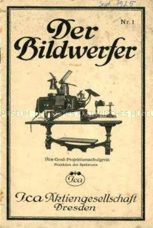 Der Bildwerfer / Fachzeitschrift für die gesamte Projektions- und Kinotechnik / Nummer 1