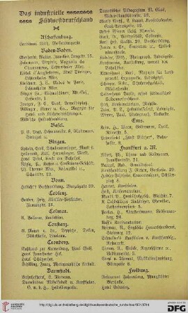 Das industrielle Südwestdeutschland