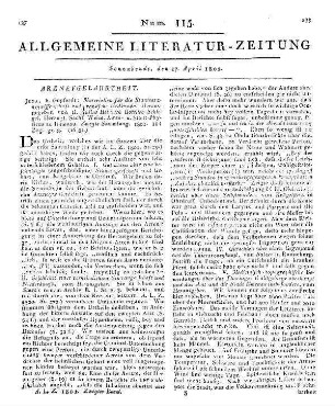 Materialien für die Staatsarzneiwissenschaft und praktische Heilkunde. Slg. 2. Hrsg. v. J. H. G. Schlegel. Jena: Goepferdt 1801