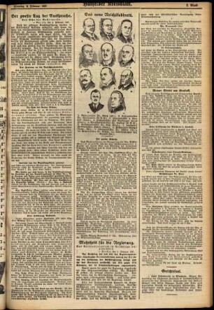 Zweite Ausgabe vom Dienstag, den 08. Februar 1927.