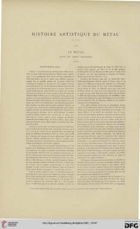 7: Histoire artistique du métal, [4]