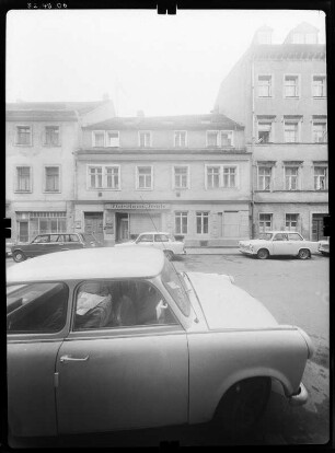 Dresden-Neustadt, Rähnitzgasse 14. Wohnhaus mit Laden. Straßenfront