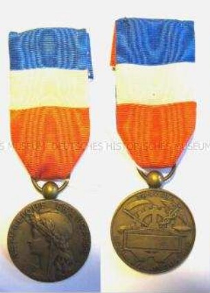 Ehrenmedaille des Ministeriums für Handel und Industrie auf die Arbeit, 3. Klasse in Bronze, Republik Frankreich