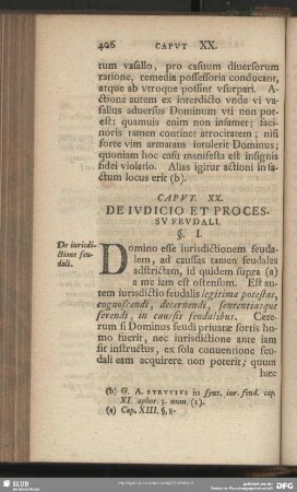 Caput. XX. De Judicio Et Processu Feudali