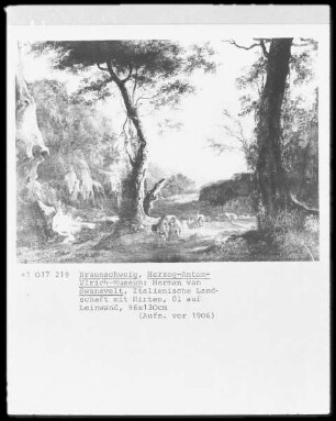 Italienische Landschaft mit Hirten