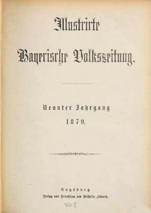Illustrirte bayerische Volkszeitung. 1879 = Jg. 9