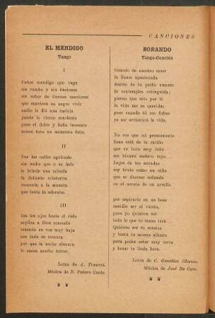 Soñando : Tango-canción