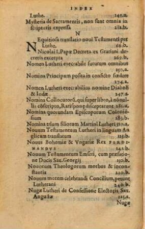 Historia Ioannis Cochlaei De Actis Et Scriptis Martini Lvtheri Saxonis : Chronographicè, Ex ordine ab Anno Domini M.D.XVII. vsq[ue] ad Annum M.D.XLVI. Inclusiuè, fideliter conscripta, & ad posteros denarrata ; Cum indice, et Edicto Vuormaciensi