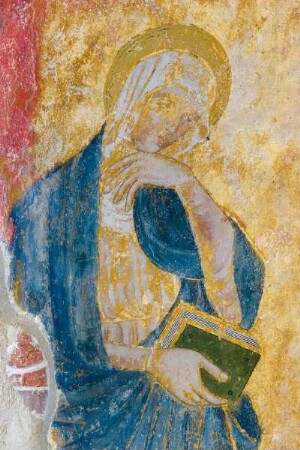 Frankreich. Auvergne. Allier. Ebreuil. Eglise Saint Leger. Fresken 12 und 15 Jahrhundert