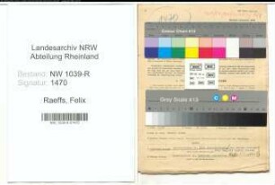 Entnazifizierung Felix Raeffs , geb. 26.03.1891 (Kaufmann)