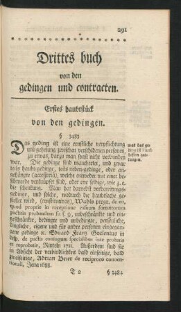Drittes Buch von den gedingen und contracten