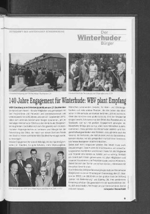 140 Jahre Engagement für Winterhude: WBV plant Empfang