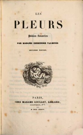 Les Pleurs : Poésies nouvelles