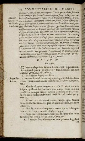 Caput IV. De Aqua
