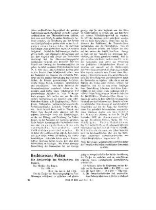 Rechtswesen; Polizei
