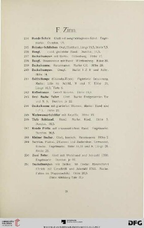 Zinn (Nr. 234-263)
