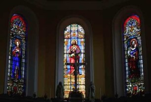 Frankreich. Alsace. Haut Rhin. Eguisheim. Kirche innen