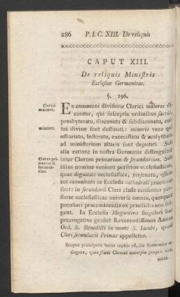 Caput XIII. De reliquis Ministris Ecclesiae Germanicae