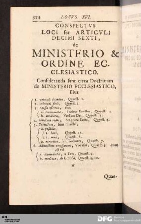 Locvs XVI. De Ministerio Ecclesiae.