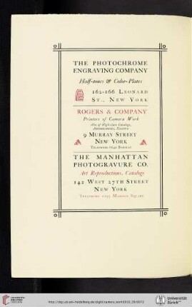 Rogers & Company [Printers of Camera Work]