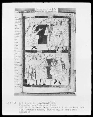 Heinrich von Veldeke, Eneide — ---, Folio 57rectoMiniatur