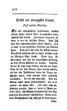 Sechs und zwanzigstes Kapitel. Post nubila Phoebus