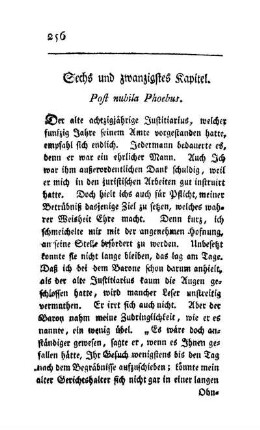 Sechs und zwanzigstes Kapitel. Post nubila Phoebus