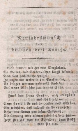 Neujahrswunsch der heiligen drei Könige.