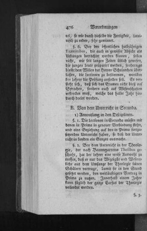 1) Anweisung in den Disciplinen.