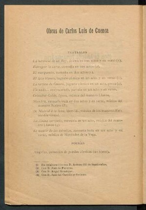 Obras de Carlos Luis de Cuenca