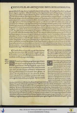 Titulus Tertius.