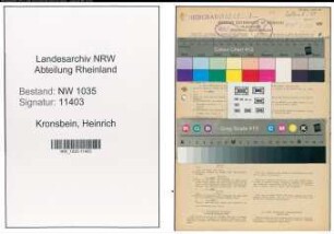 Entnazifizierung Heinrich Kronsbein , geb. 01.10.1887 (Steiger)